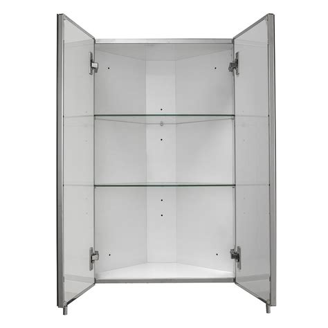 Croydex WC766105 Avisio Double Door Stainless Steel Corner 